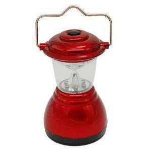  6 LED Mini Red Camping Lantern with Handle: Sports 