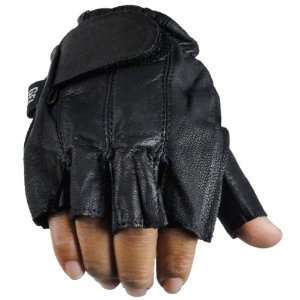  Leather Gloves   Mens Fingerless Leather Gloves with Gel 