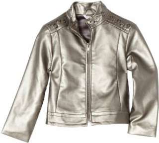    KC Parker Girls 7 16 Synthetic Leather Moto Jacket Clothing