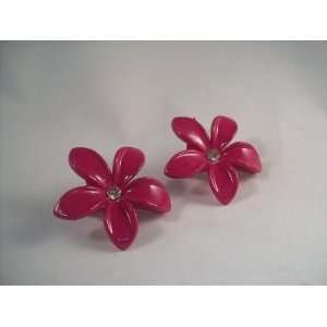  NEW Pair of Dark Pink Flower Clips Pair, Limited. Beauty