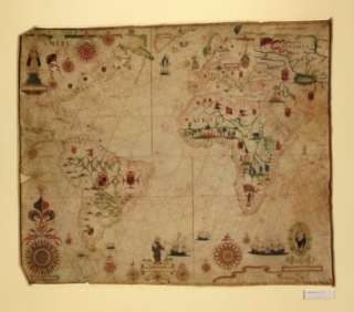  1633 Nautical charts, Atlantic Ocean, World Map