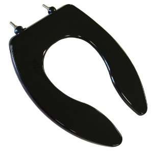    Heavy Duty Commercial Elongated Toilet Seat Black: Home & Kitchen