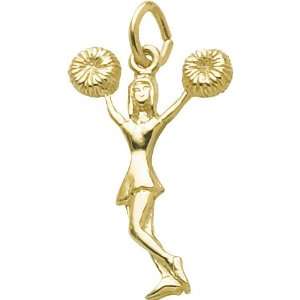    Rembrandt Charms Pom Pom Girl Charm, Gold Plated Silver: Jewelry