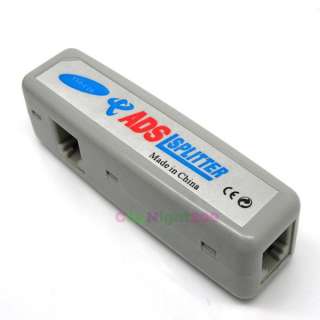 RJ11 ADSL Modem Phone Line Splitter Adaptor Socket Plug  