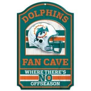  Miami Dolphins Fan Cave Wood Sign