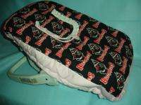 PINK Baby Infant Carrier Cover RARE New Orleans Saints  