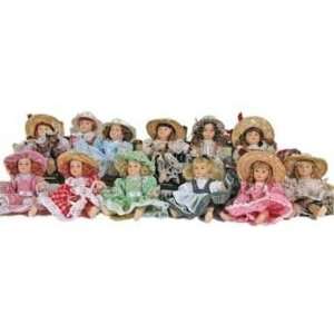  Single, Miniature Porcelain Country Doll in Assorted Style 