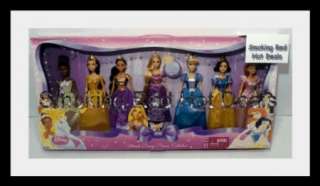   Disney Princess Doll Collection Rapunzel Tiana Snow White 7 Pack New