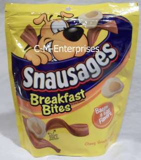 Snausages Breakfast Bites Bacon & Egg Dog Treats 10 oz  