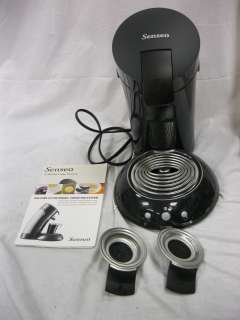 Senseo black single serve coffee appliance has a unique patented 