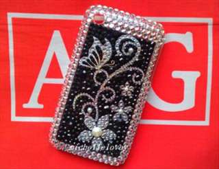 Rhinestone Bling Cover Case for i Phone 3G/3GS M128  