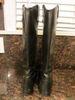Frye Melissa Button Riding Boot Black Size 71/2 Retails $327.95 