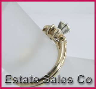   Yellow Gold Round Cut Diamond Engagement Fashion Ring .50 Carats VS1