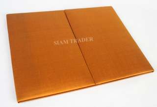Wedding Invitation Box   Folio   100% Thai Silk   Gold  