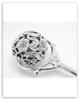 Sterling Silver Victorian Style Spinning Baby Rattle  