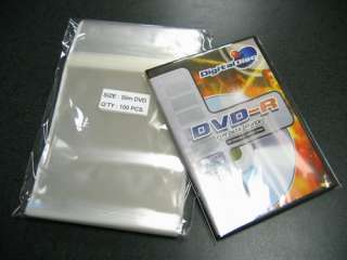400 Slim DVD case OPP Plastic Bags non shrink  
