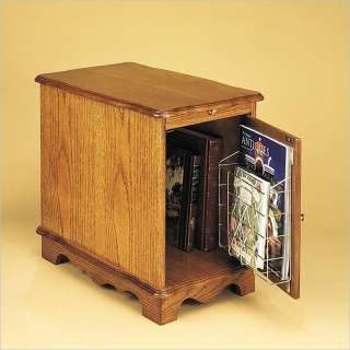 Powell Furniture Nostalgic Oak Magazine Cabinet End Accent Table 