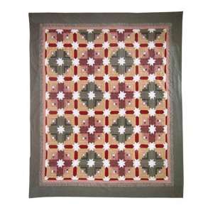 Patchwork Christmas Theme Christmas Snowflake Log Cabin Quilt Queen 