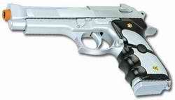 M757 Full Size Spring Airsoft Pistol Gun Black & Silver  