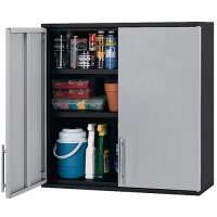   26 inch 2 door metal (steel) garage or workspace wall storage cabinet