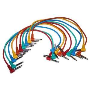   Right Angle TS Studio Patch Cables Snake Adapters   3 long each