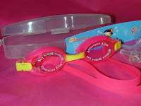 PINK YOUTH SWIM GOGGLES SILICONE ANTI FOG UVB NEW/CASE  