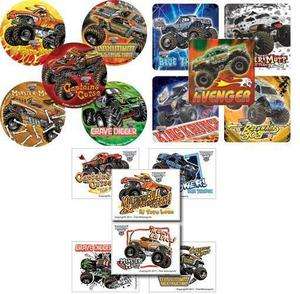 Monster Jam Truck TATTOOS STICKERS PICK AND CHOOSE party favors 