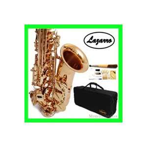   Gold Alto Saxophone/Sax Lazarro+11 Reeds,Case and Extras (Value $200