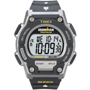 Timex T5K1959J Timex Ironman Shock Resistant 30 Lap Watch   Black 