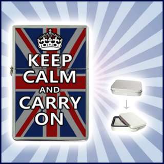 Keep Calm and Carry On british flag cigarette lighter British UK 
