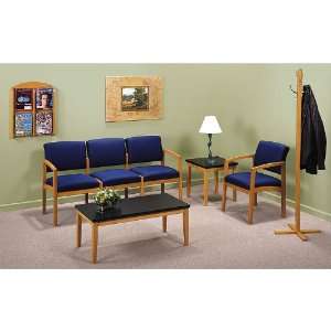  Transitional Reception Seating Group Transport Navy Fabric 