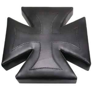  Removable Double Iron Cross Motorcycle Passenger Seat 