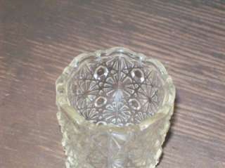 Vintage Mosser Daisy & Button Clear Toothpick Holder  