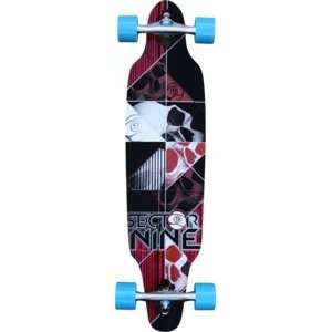   Series Carbon Decay Red Complete Longboard Skateboard   9.25 x 41