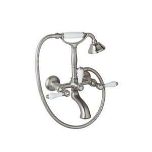 Exposed Wall Mounted Tub Shower Mixer with Metal Levers Finish Tuscan 