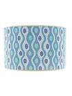 NEW Drum Lamp Shade 15 Dia. 10 H Funky Blue Fabric