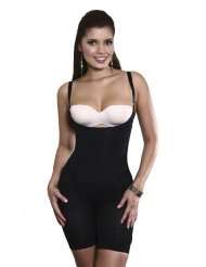 total compression mid thigh body shaper black small by vedette by 