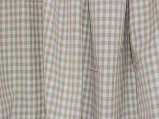 Brown Green Gingham Check Drapery Upholstery Fabric  