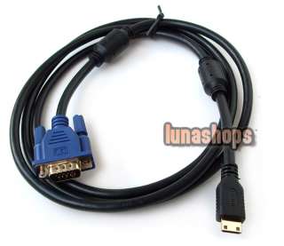 MINI HDMI Male to VGA HD 15 M Cable DVD HDTV TV 15 pins  