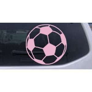 Soccer Ball Sports Car Window Wall Laptop Decal Sticker    Pink 6in X 