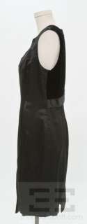 Vera Wang Lavender Label Black Silk & Velvet Shoulder Sleeveless Dress 