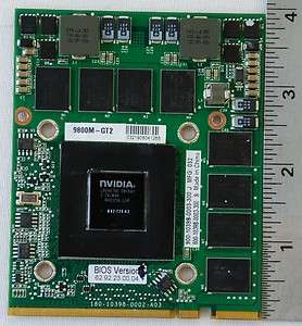NVIDIA GeForce 9800M GT; MXM 2.1 type III VGA Module; 512GB DDR3 