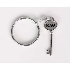  Kappa Alpha Theta Sorority Key Pendant Keychain   Silver Jewelry