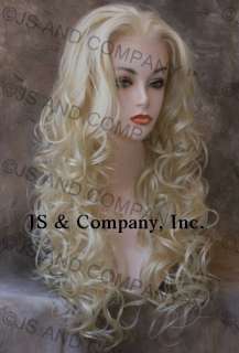 Heat OK French Lace Front Wig Long Wavy Blonde  