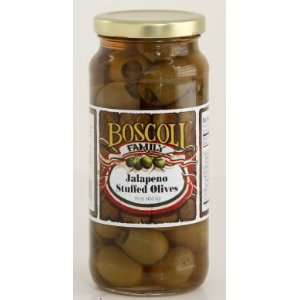Boscoli Olives Stuffed with Jalapenos:  Grocery & Gourmet 