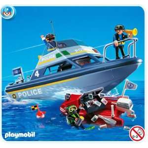   4429 Police Boat and Robber Boat with Underwater Motor Toys & Games