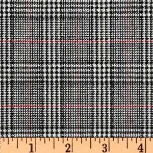  60 Wide Wool Suiting Plaid Red/Black Fabric By The Yard 