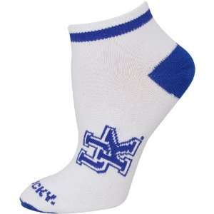  Kentucky Wildcats Ladies White Flat Knit Ankle Socks 